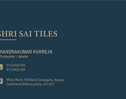 Shri Sai Tiles Business Card Design