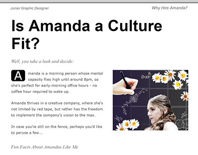 Just for Fun: "Why Hire Amanda?" Email