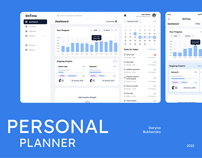 OnTime - Personal Planner SaaS System (UI/UX Design)