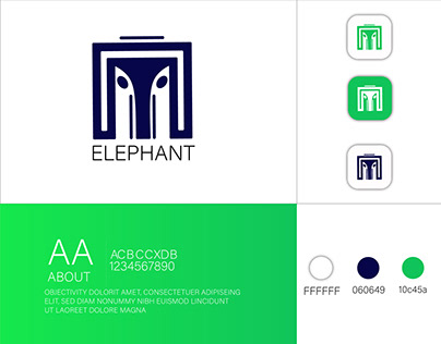 Elephant, logo design, modern logo