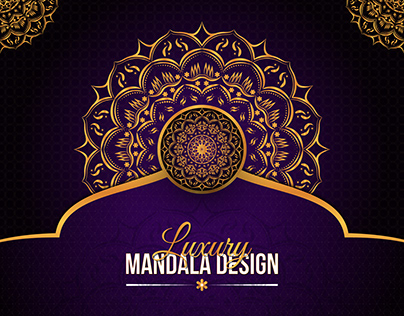 Luxury ornamental mandala design in gold color