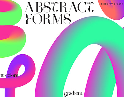 Abstract Forms 3D gradient shapes