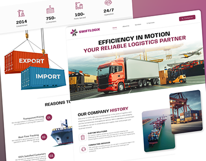 Project thumbnail - Logistic Landing Page