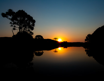 Sunset in a brazilian lake