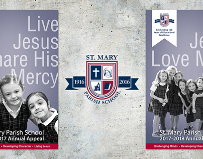 St. Mary Parish School 100 year branding.