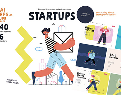 Startups - flat vector illustrations