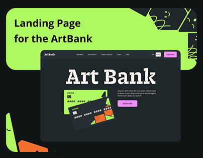 Landing Page for ArtBank | UX/UI Design