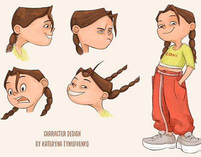 Girl Character design and animation
