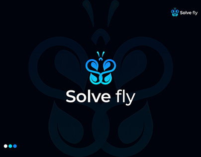 Solve fly, Modern Logo Design Concept