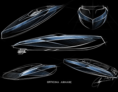 A43 SPEED BOAT SKETCHES