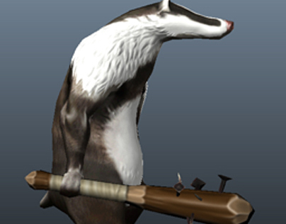 Side-scrolling badger game