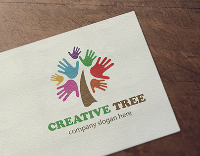 Creative Tree Hands Logo