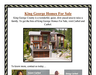 King George Homes For Sale