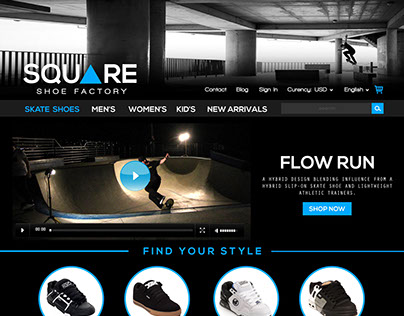 SQUARE Shoe Factory Responsive Website
