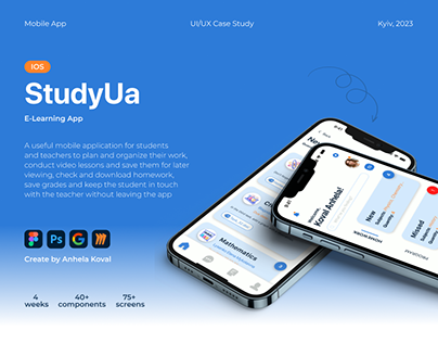 StudyUa — E-learning Mobile App UI UX Study Case