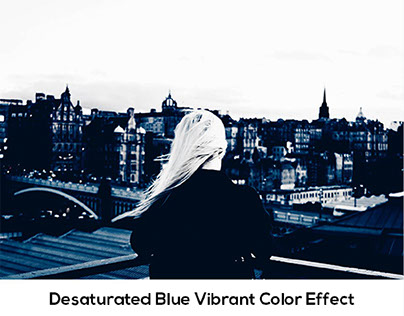 Desaturated Blue Vibrant Color Effect