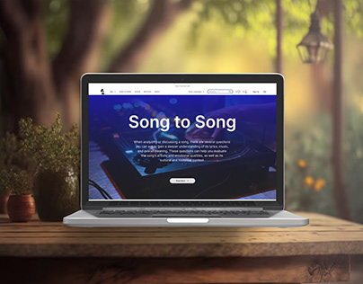 Song Landing Page own concept design