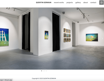 Showcase website for an artist