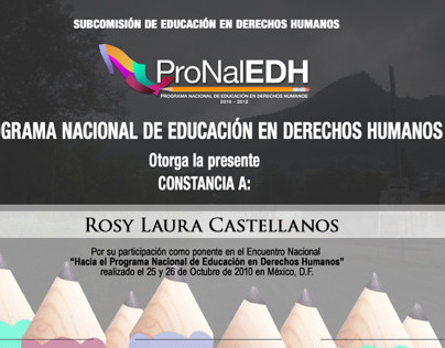 Proyecto ProNalEDH 2010-2012