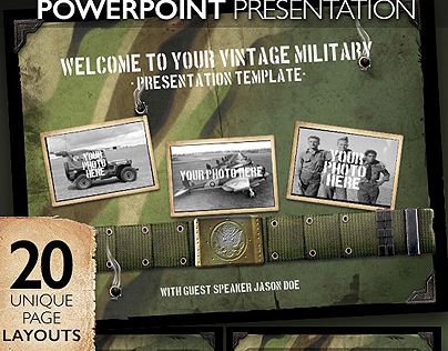 Vintage Military Powerpoint Presentation