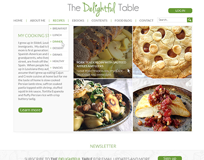 Web Design contest: The delightful table
