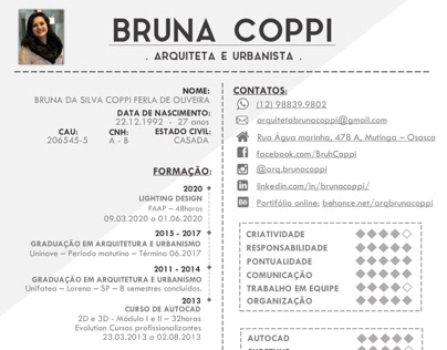 CURRÍCULO CRIATIVO - Arquiteta Bruna Coppi