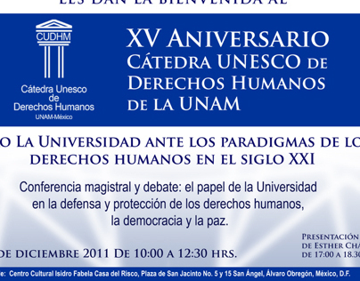 XV Aniversario de la CUDH de la UNAM