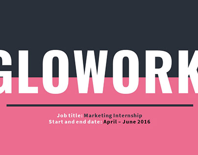 GLOWORK -Marketing Internship