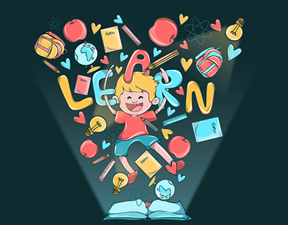 Learn - Kids education Illustration | F1 Digitals