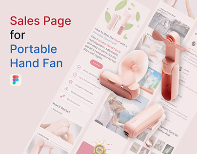 Sales Page for Portable Fan Using Mobile First Approach