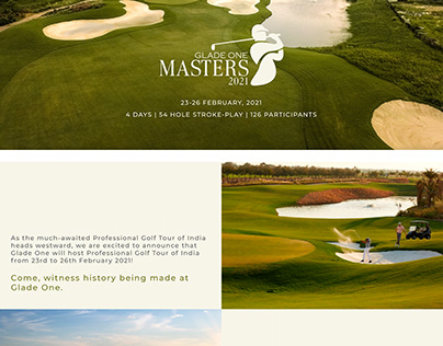 Golf Event - Landing Page Design