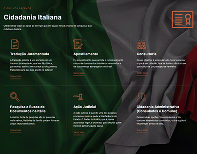 Site Institucional - Empresa de Cidadania Italiana