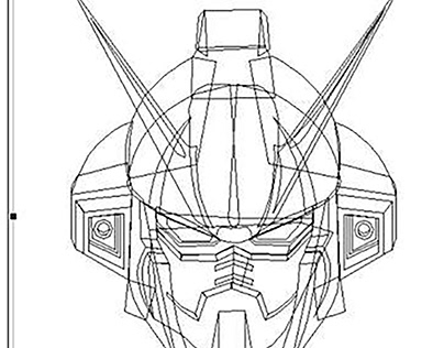 Gundam Head Wireframe