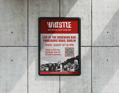 Whistle A4 Gig Poster and Social Media Content