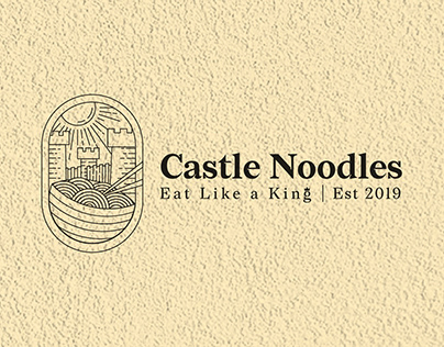 Project thumbnail - Castle Noodles Monoline Logo