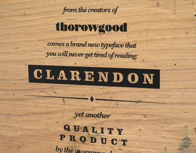 Clarendon Type Specimen Poster