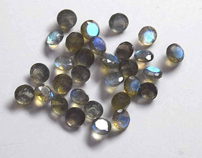 Natural Labradorite 5mm Round Cut Loose Gemstone