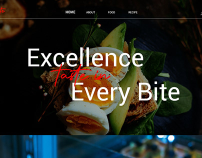 Food Website Landing Page UI/UX Design