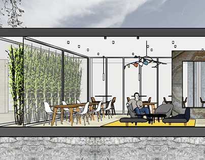 Interior design | Concept for Selina coworking space