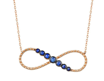 0.17 Carat Sapphire Infinity Necklace