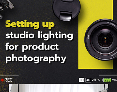 Setting up studio lighting for product photography