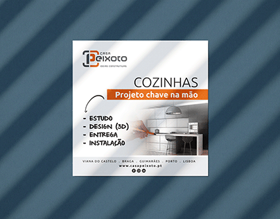2019 - Placa promocional do serviço Design de Cozinhas