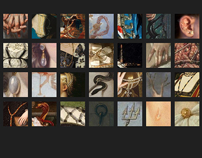 Alphabetical Typography with Renaissance Paintings