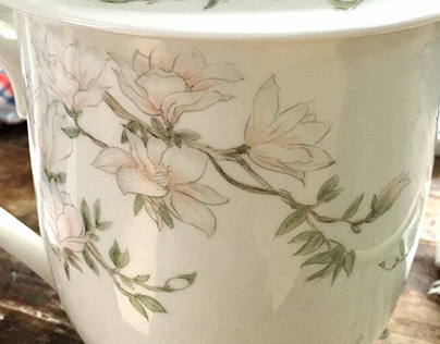 ceramics illustration on cup