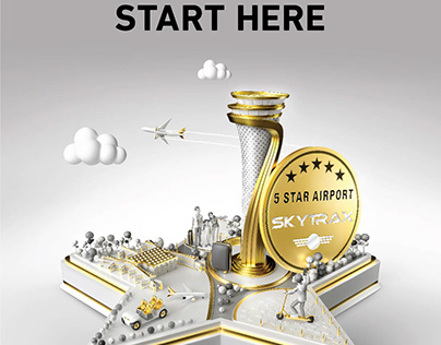 İGA İstanbul Airport SKYTRAX award visual designs