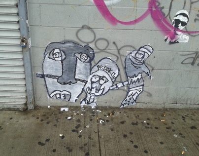 Wheatpaste Morgan Stop, Brooklyn Street Art