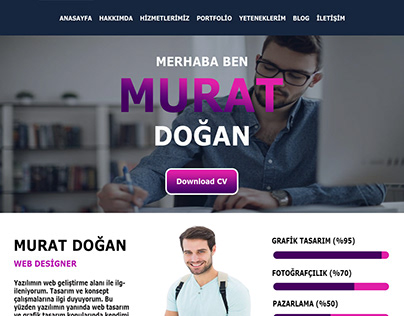 Project thumbnail - Murat Doğan Portfolyo Site Tasarımı