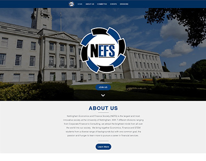 Web Design for Nottingham Economics & Finance Society