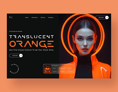 Translucent Orange Web Ui Landing Page (Muqarram)