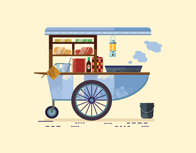 Indonesian food carts